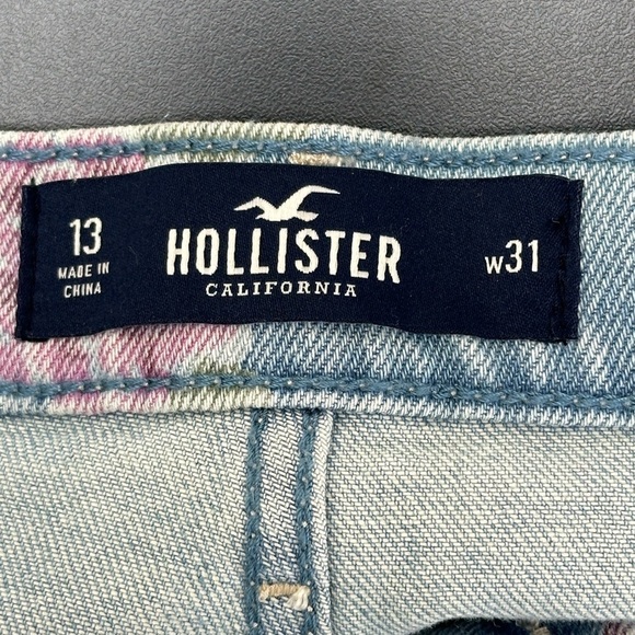 Hollister High Rise Short Short Vintage Stretch Jean Shorts Floral Distr… - Picture 4 of 12
